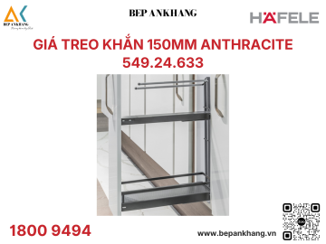 Thanh treo khăn Hafele lắp sau cửa tủ ngăn kéo 549.24.633